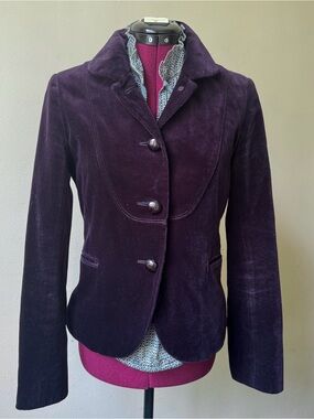 J. Crew Plum Velvet Blazer